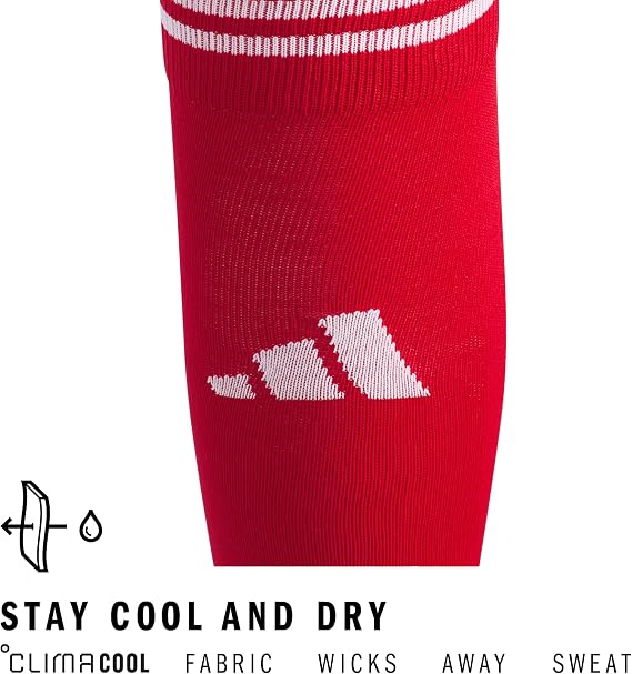 adidas Copa Zone Cushion Over-the-Calf Soccer Socks (1 Pair)- Team Power Red/White - Size M