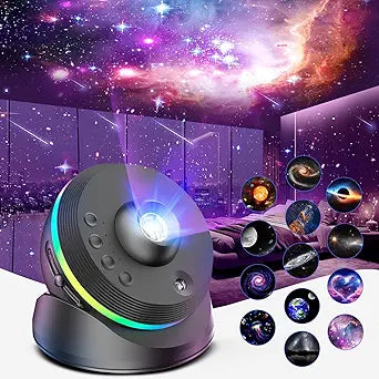 Meteor Galaxy Projector, 13 in 1 Planetarium Star Projector Realistic Starry Sky Night Light with Solar System Constellation Moon for Kids Adults Bedroom Ceiling(New, Open box)