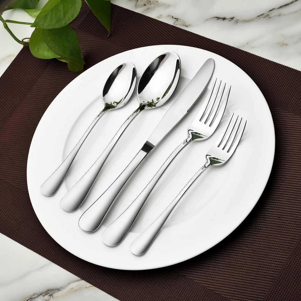 *STILLOYE - Silverware Set for 8, 40 Piece Stainless Steel Flatware Utensil Cutlery Set