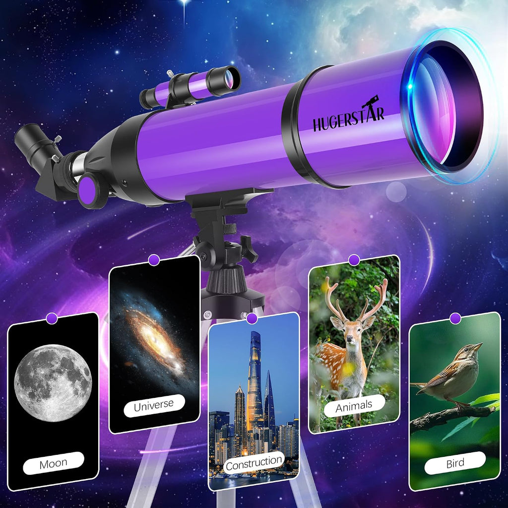 HUGERSTAR - Telescope for Adults & Kids & Astronomy Beginners - Purple