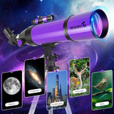 HUGERSTAR - Telescope for Adults & Kids & Astronomy Beginners - Purple