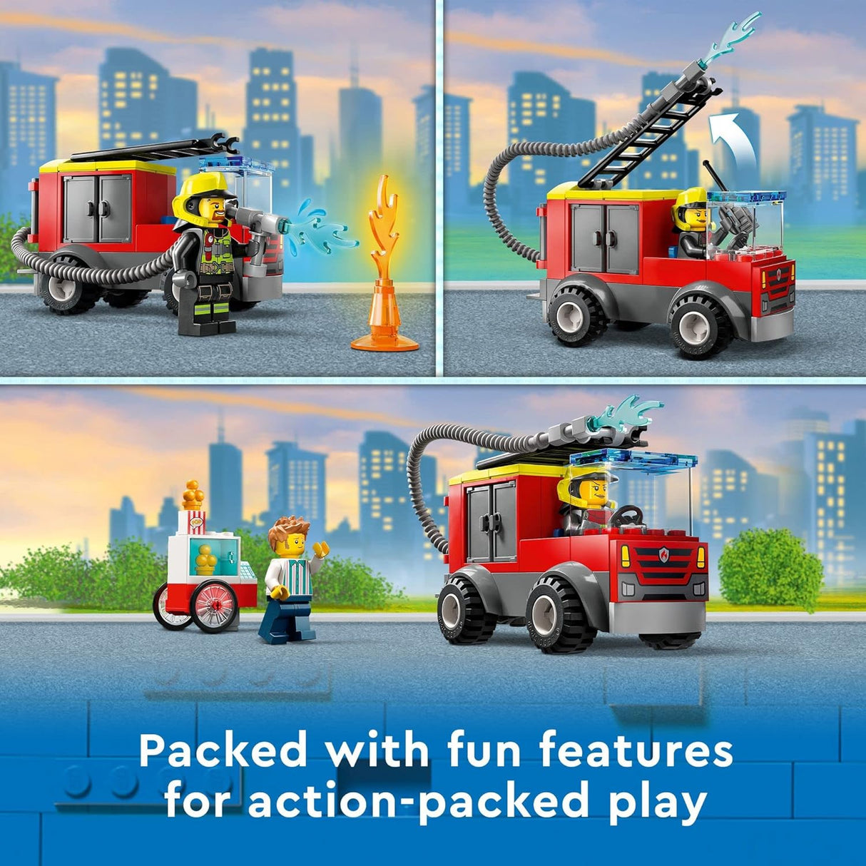 LEGO Fire Station& Fire Truck city 60375 Multicolor (153pcs) (NEW, OPEN BOX)