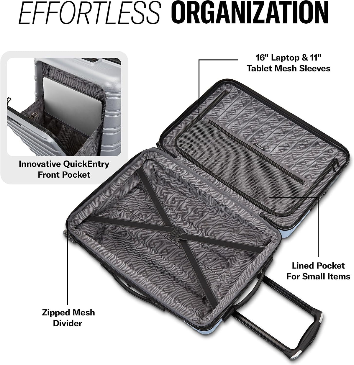 Samsonite Omni 2 Pro Hardside Expandable Luggage with Spinner Wheels - Midnight Black