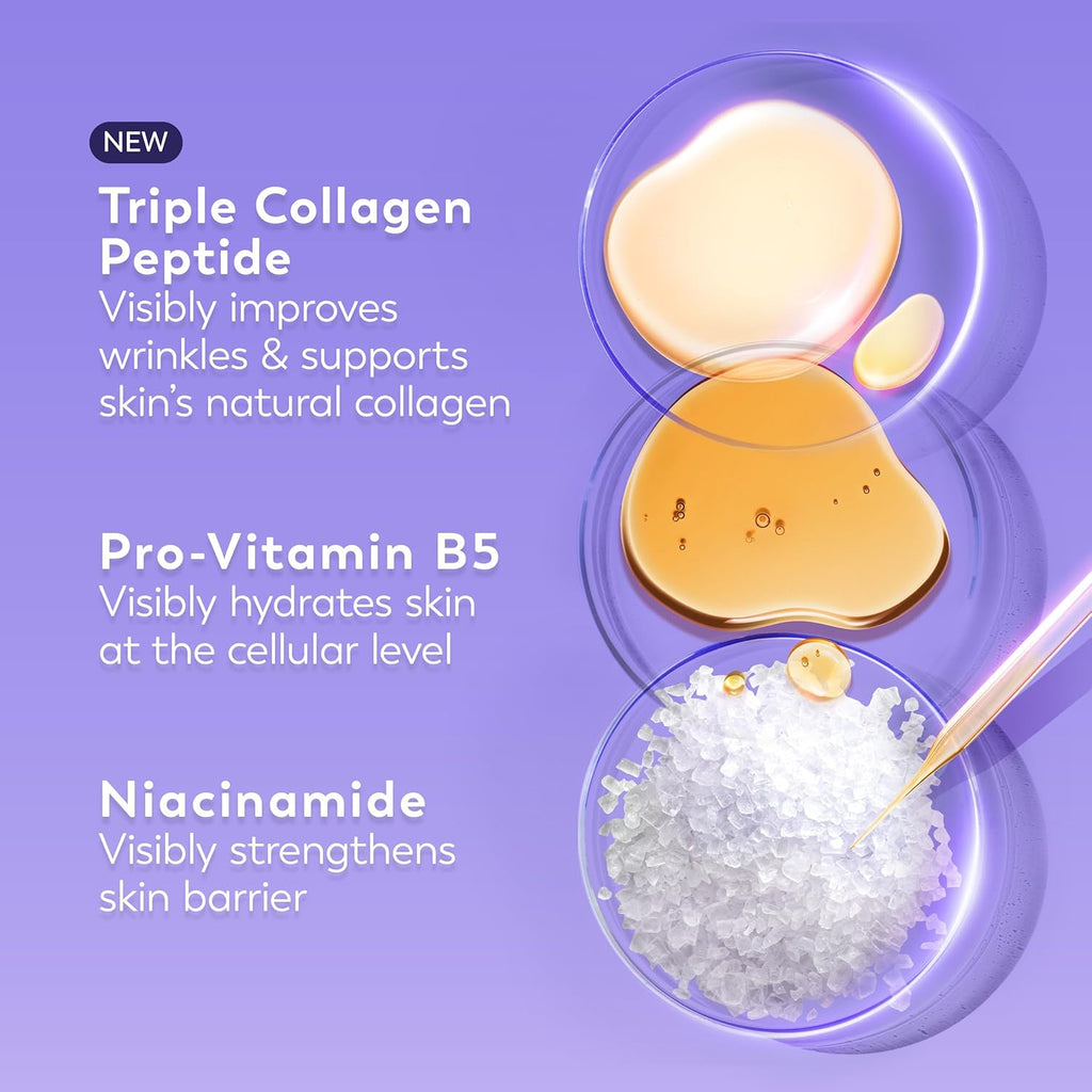 Olay Night Cream for Face, Anti-Aging Face Moisturizer for Women - Fragrance-Free Skin Care, Anti-Wrinkle, Exfoliate, Smooths Texture - Triple Collagen Cream, Niacinamide, Pro-Vitamin B5, 1.7Oz