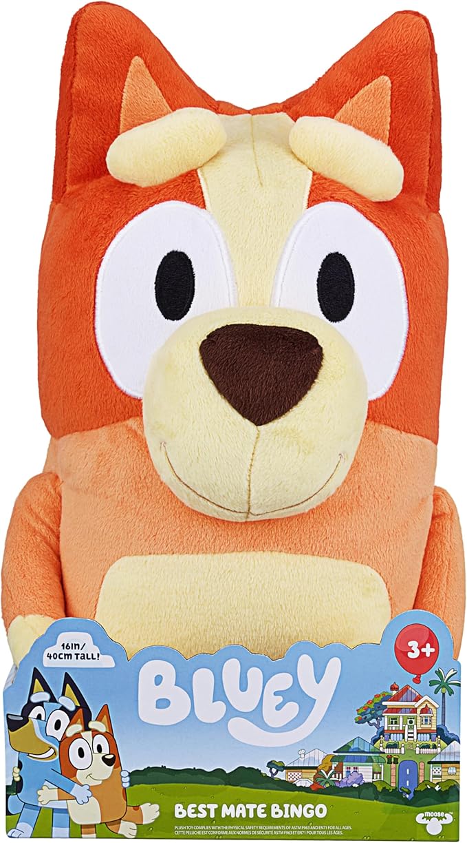 Bluey S2 Jumbo Plush - Bingo, Multicolor, 16 inches (13038)