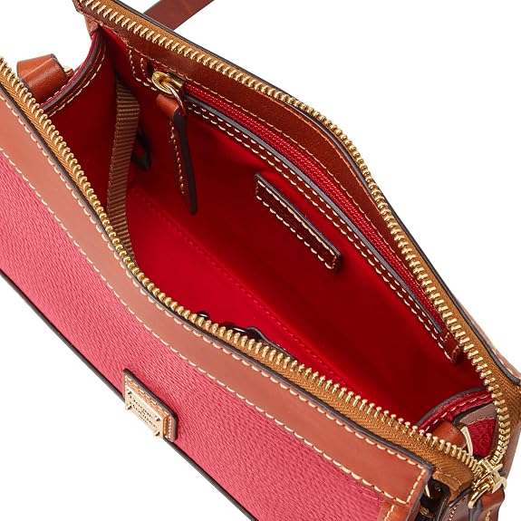 Dooney & Bourke Handbag, Pebble Grain Zip Crossbody - Red