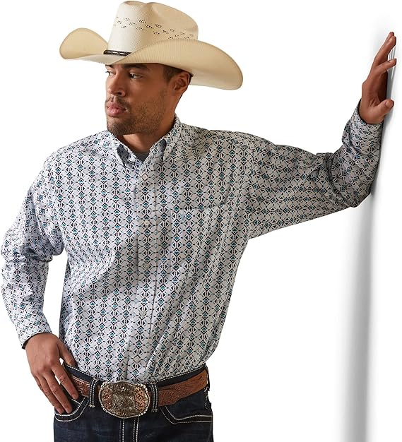 Ariat Male Nolan Classic Fit Shirt White X-Small