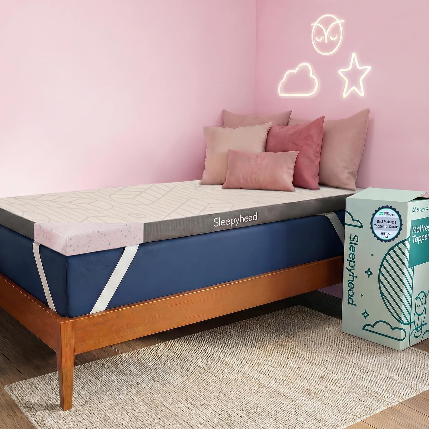 Sleepyhead Twin XL 3 Inch Mattress Topper Super, Thick Cooling Gel & Copper-Infused Memory Foam