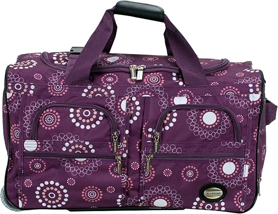 Rockland Rolling Duffel Bag, Black, 22"