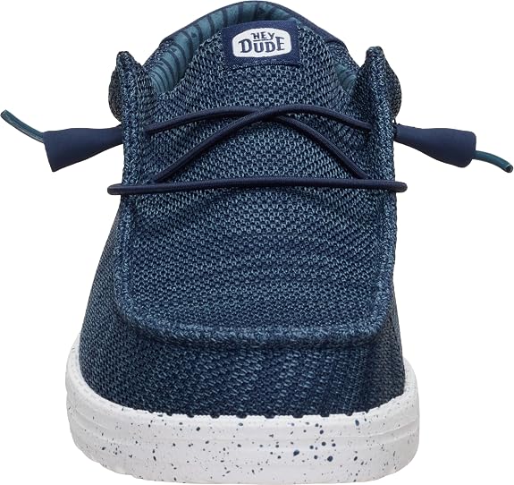 HEYDUDE Men's Wally SE Stretch Sox Slip-Ons in Navy - 10.5