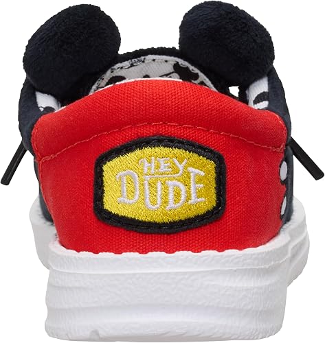 HEYDUDE Unisex Wally Funk Toddler Mickey Mouse - Black/Red - 6C