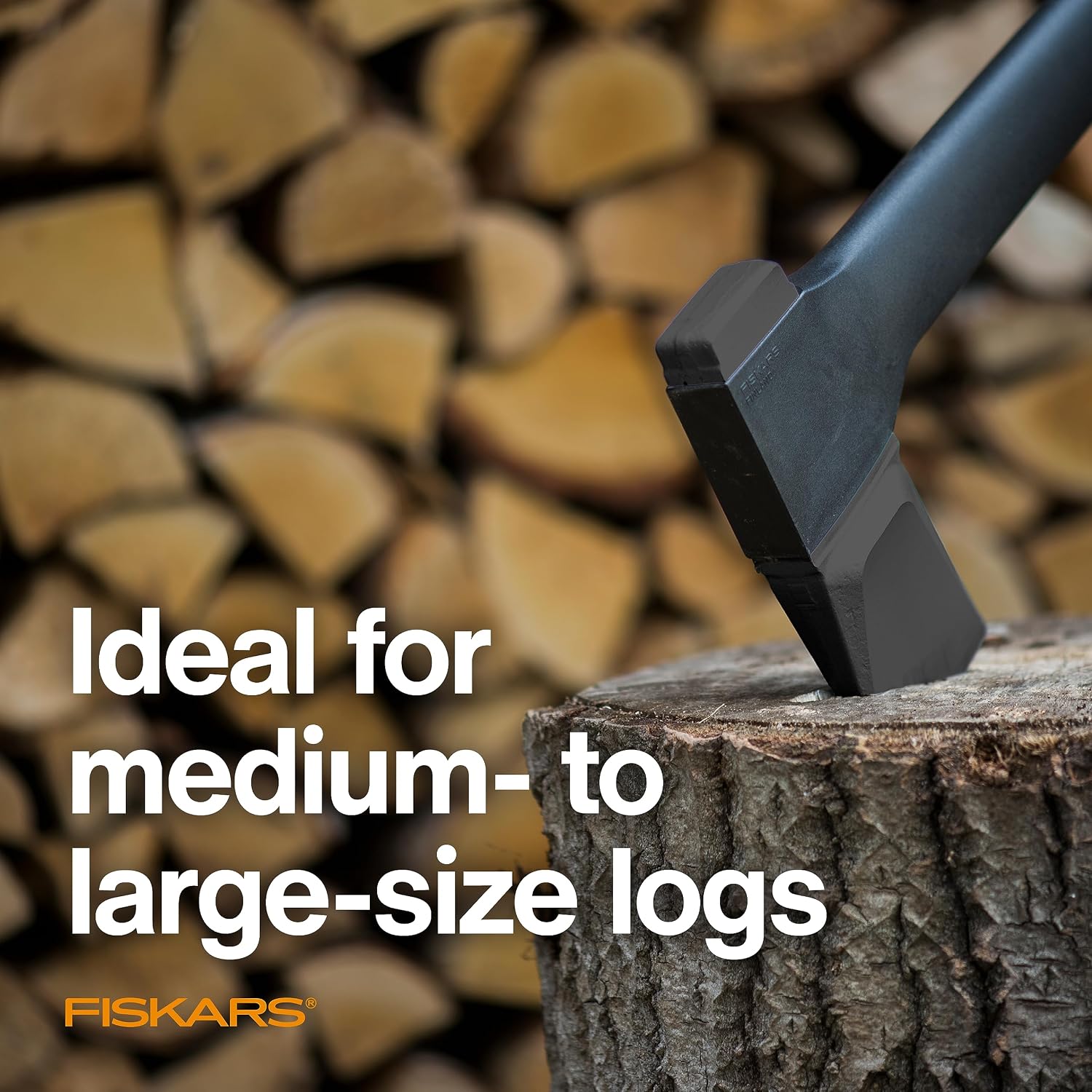 FISKARS 36" The Original All-Black Super Splitting Axe and Sheath - Part No. 7584