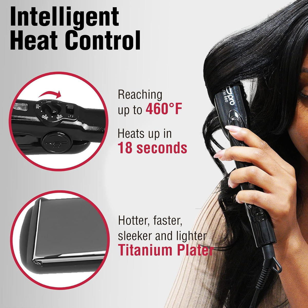 RED Pro Titanium 460 Styler Flat Iron - 1 1/2"