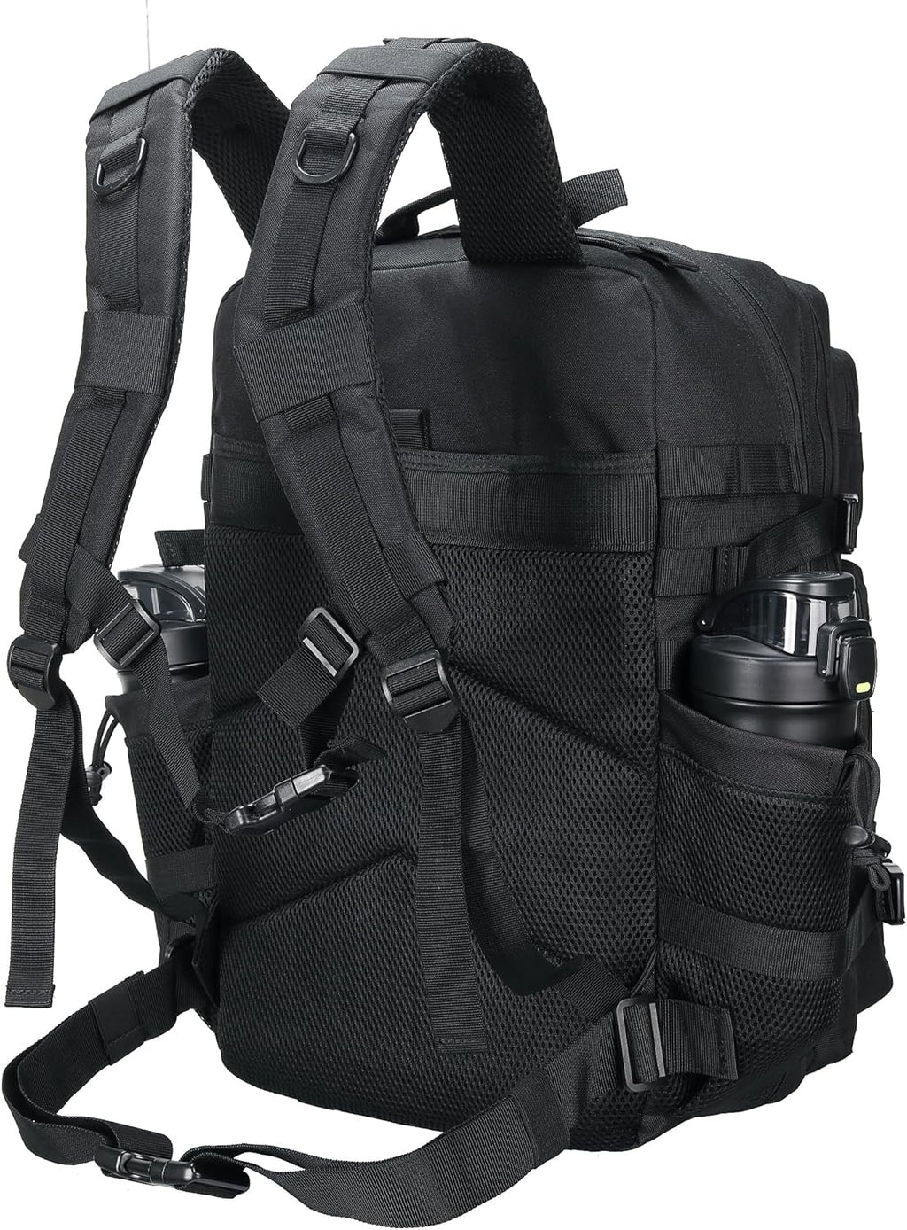 45L Tactical Assault Backpack 3 day Assault Pack with Molle Waterproof Backpack Rucksack for Tactical Backpacks (Black)