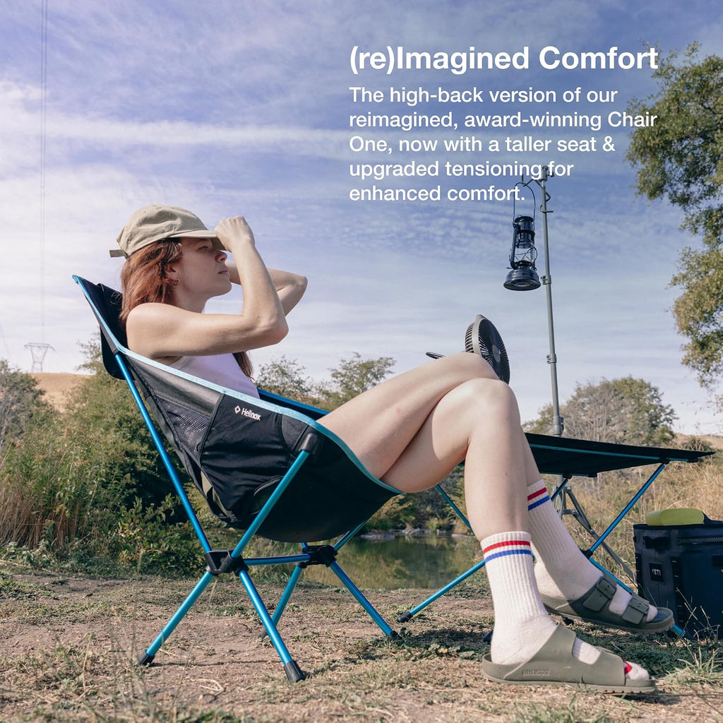 Helinox Chair One Highback (re) High-Performance Camping Chair, 2.6lbs, Camping Chairs High Back, Packable, Portable Chair for Backpacking, Camping, Hiking, Travel, Forest Green
