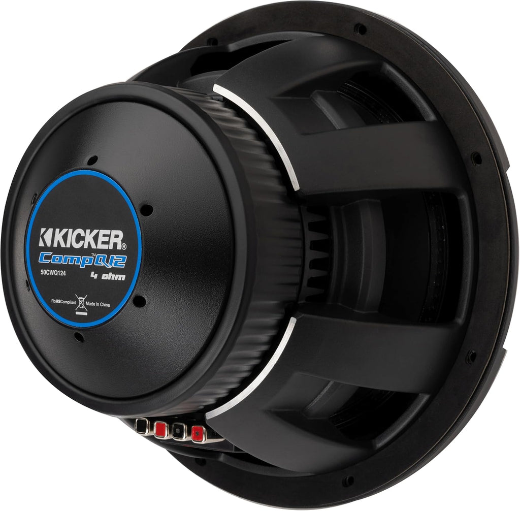 KICKER 51CWQ124 CompQ Q-Class 12" Subwoofer, Dual 4-Ohm