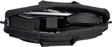 Amazon Basics Laptop Shoulder Bag with Compartments, 17.3-inch, Black, Large Capacity