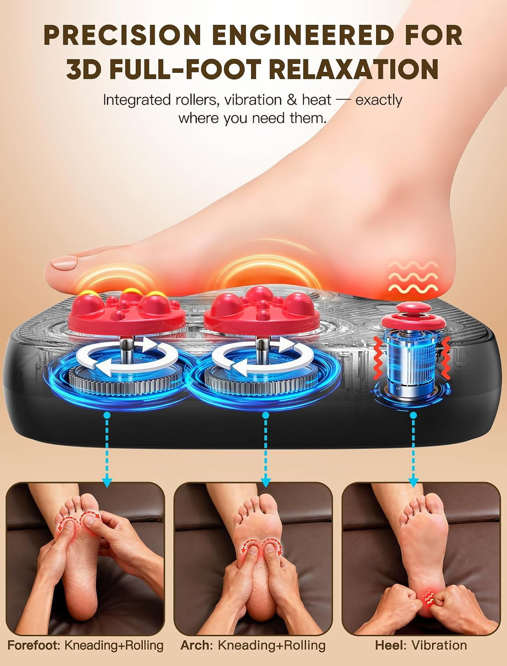Foot Massager with Vibration for Plantar Fasciitis & Neuropathy