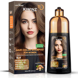 Kiwinz Hair Color Shampoo – 5 in 1 Hair Dye Shampoo for Grey Hair - Instant Hair Dye with 100% Color Accuracy Enriched with Natural Ingredients (113 Light Brown)
