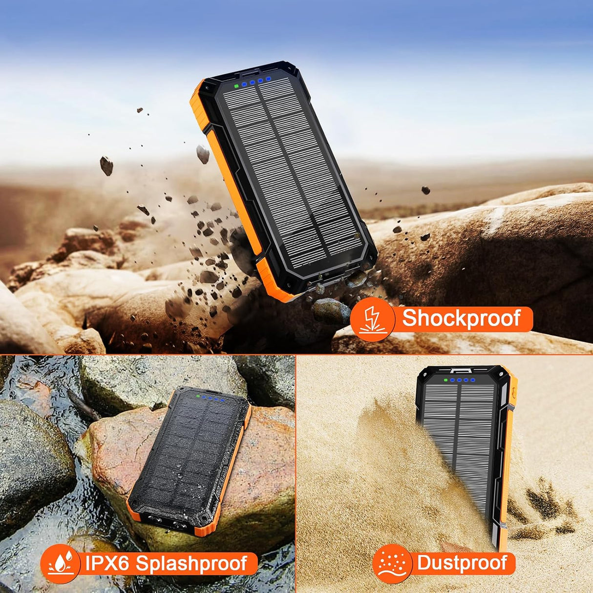 Solar Charger Power Bank - 49800mAh Solar Phone Charger (NEW)
