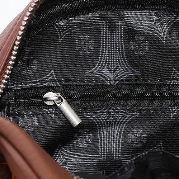 Von Dutch Bowling Bag Purse, Small Bag Crossbody Strap and Top Handles