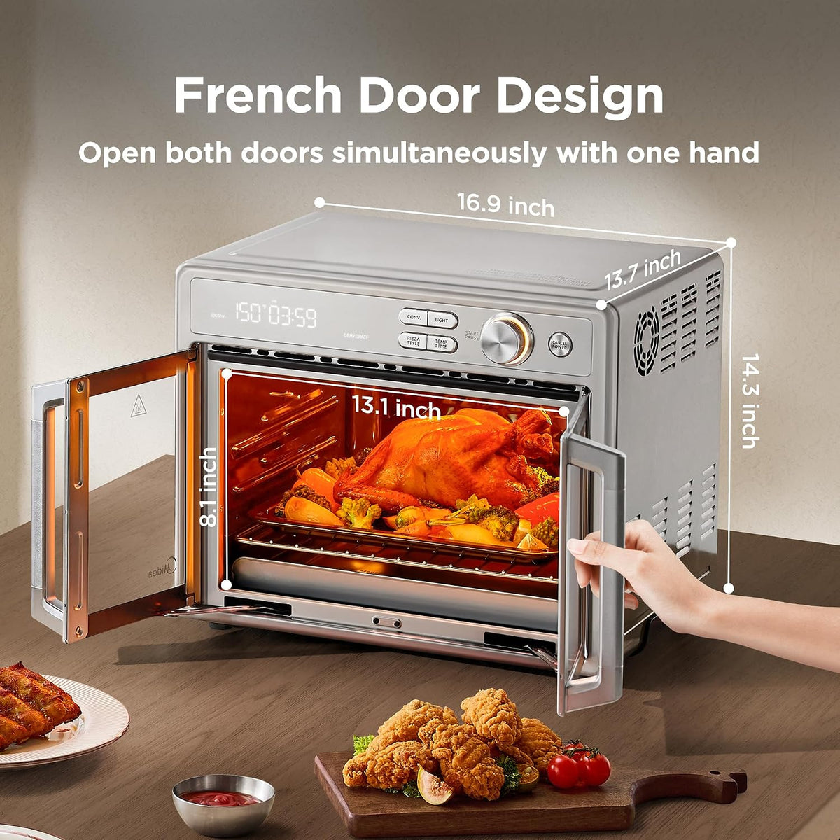 Midea Flexify Pro French Door Air Fryer Toaster Oven - 26.4 QT
