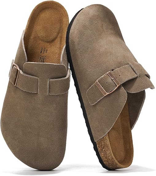 Project Cloud Mens Clogs - 100% Full Grain Genuine Leather Clogs for Men with Memory Foam Size: 8