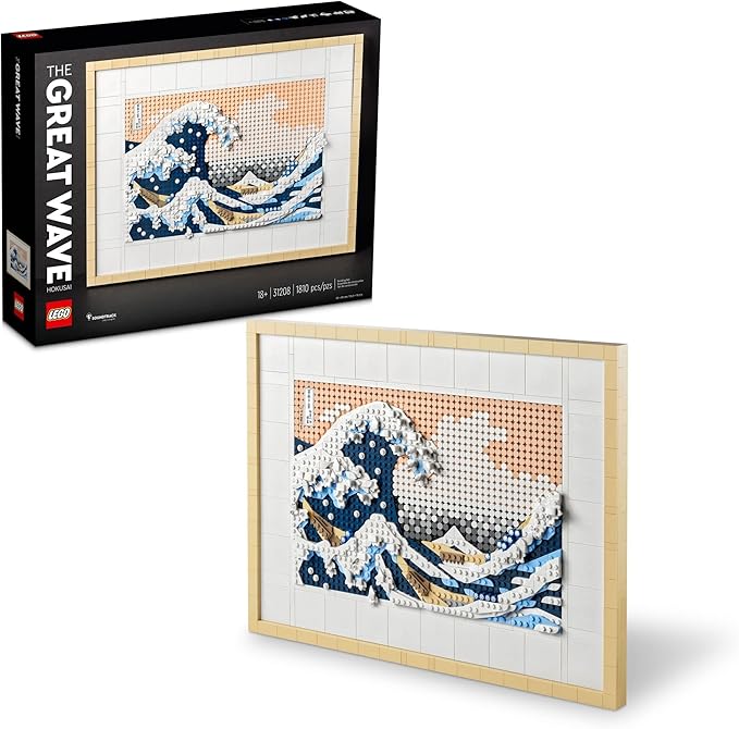 LEGO 31208 Art Hokusai – Big Wave, Japanese 3D Wall Panel, Picture - Ocean, Creative Hobbies for Adults, DIY DIY Home or Office Decoration