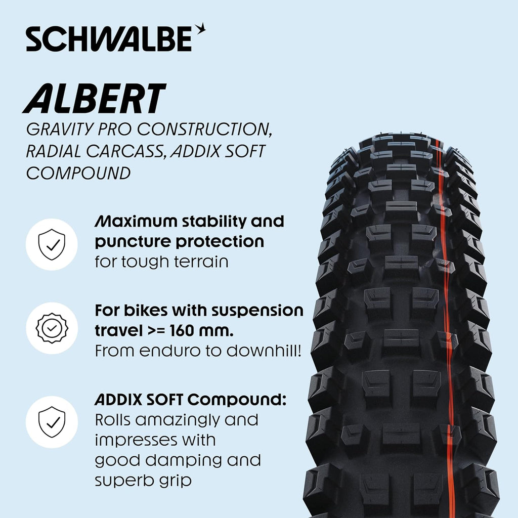 Schwalbe Albert Radial TLR Folding Tyre 29 x 2.60