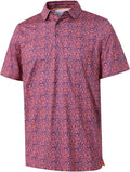Bad Birdie Men's Core Performance Polo in Prairie Sunset Athletic Fit (Size: XXL)