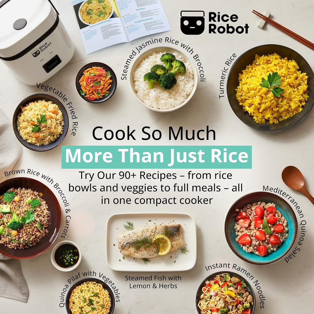 Rice Robot Personal Rice Cooker, PFAS-free, Nonstick. (1 Quart)