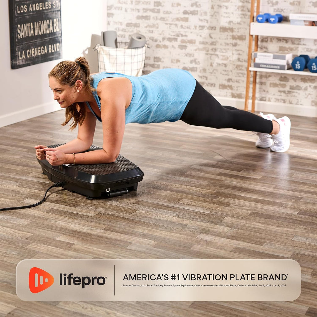 Lifepro Turbo & Hovert 3D Vibration Plate Exercise Machine, Black