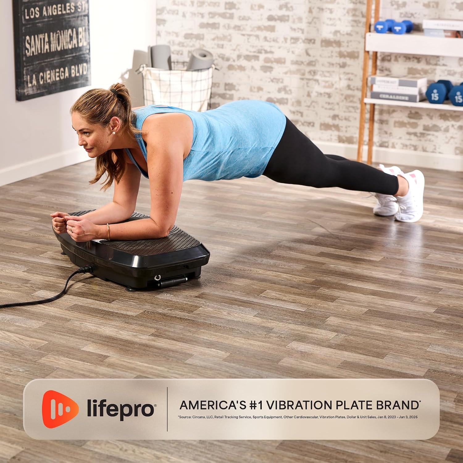 Lifepro Turbo & Hovert 3D Vibration Plate Exercise Machine, Black