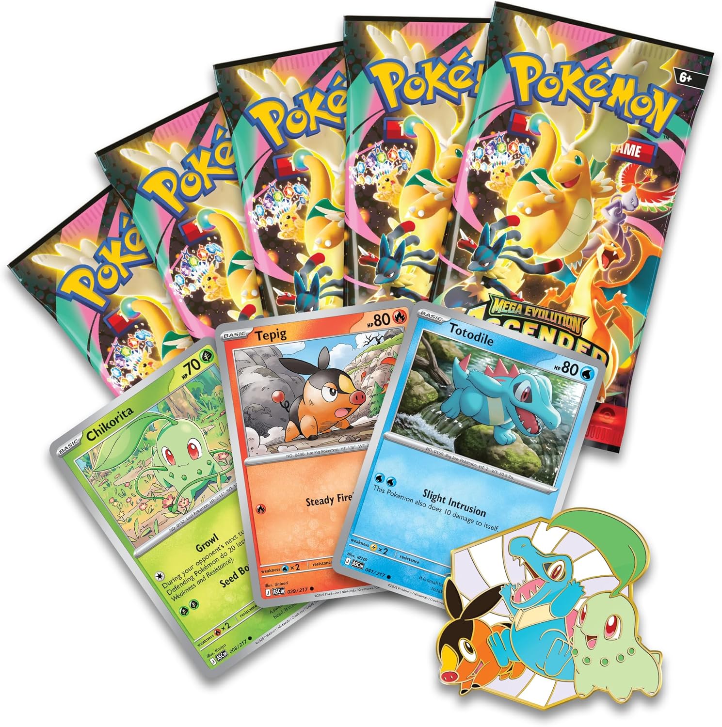 POKEMON TCG: Mega Evolution Ascended Heroes - First Partners Deluxe Pin Collection