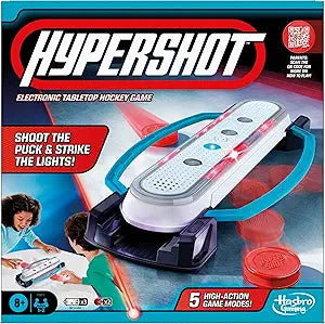 Hypershot Electronic Tabletop Hockey Game | 5 Games in 1 | Music, Lights, and Sounds | Ages 8 and Up | for 1 to 2 Players | Kids Board Games (New, Open Box)