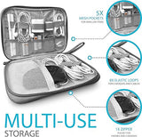 Electronics Charger Organizer - Travel Cable Case for Cords, Chargers, and Tech Accessories