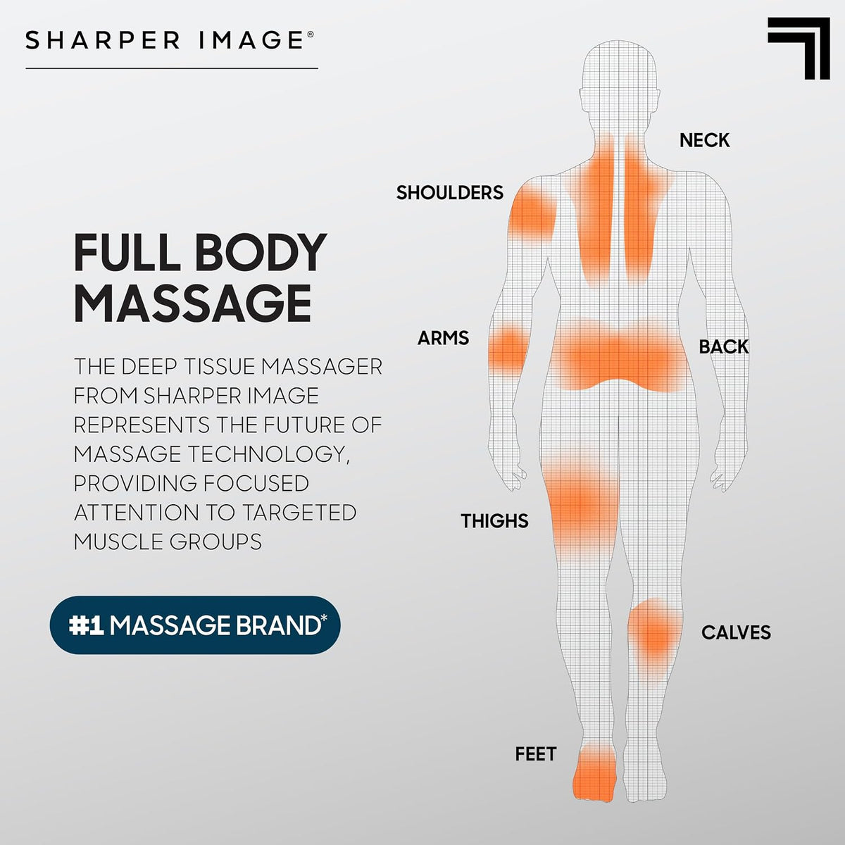 Sharper Image Powerboost Deep Tissue Percussion Massage Gun
