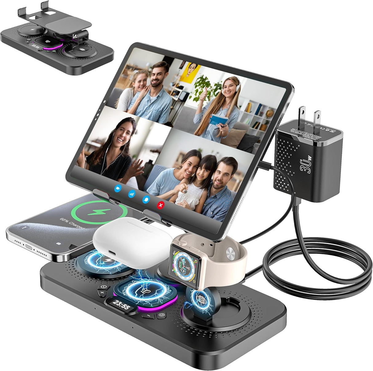 6 in 1 Wireless Charging Station