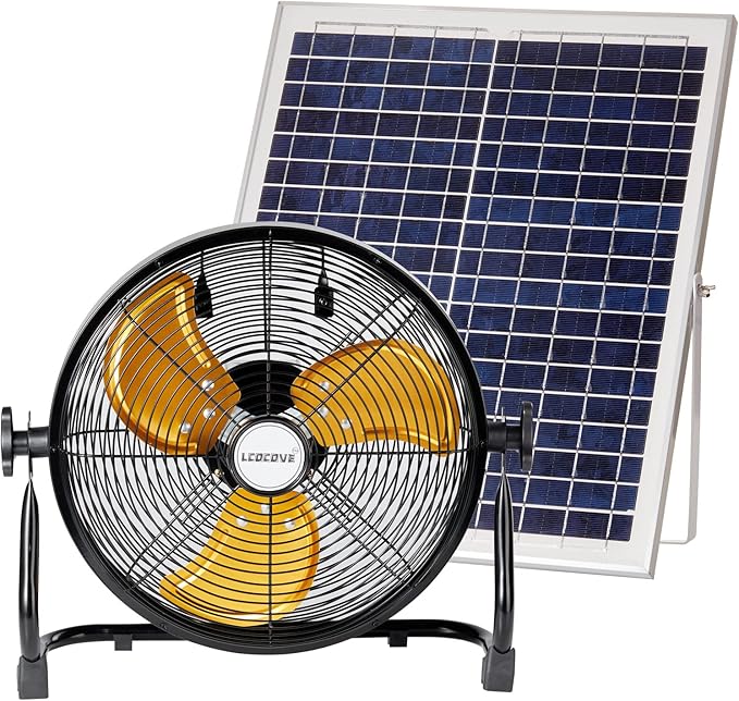 LCOCVE Solar Fan XF01 (XF-001-H) Black (Open Box)