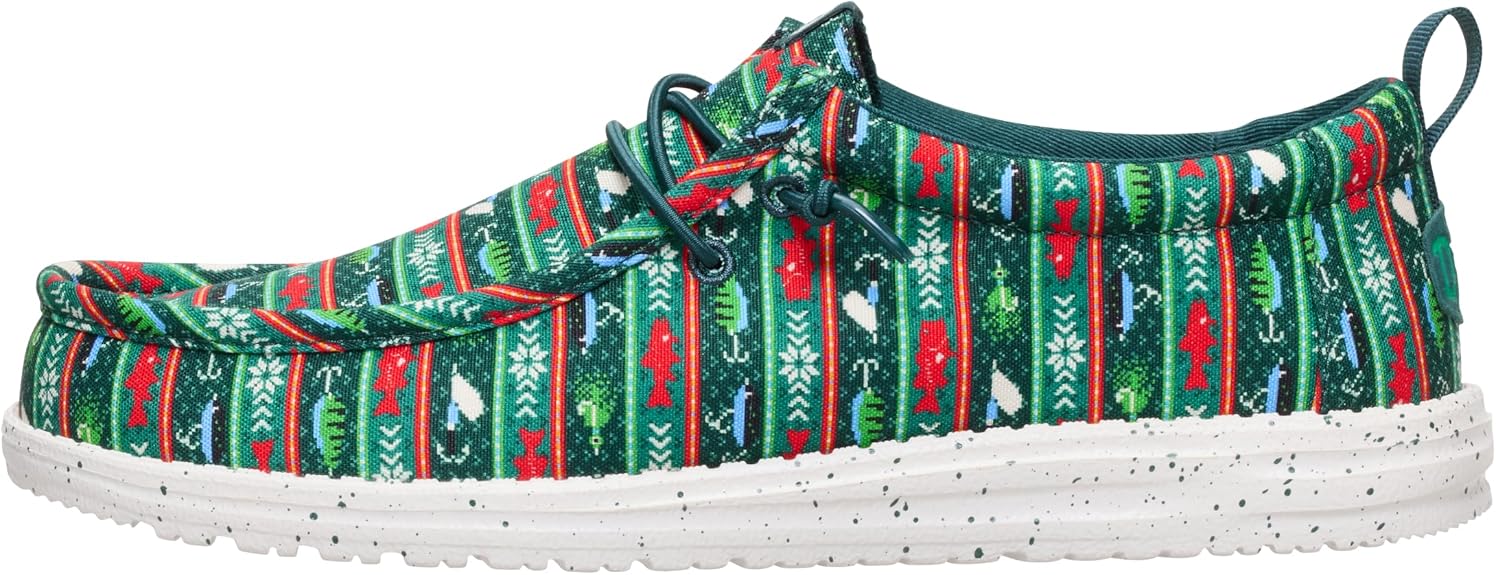 HEYDUDE Men's Wally Holiday Slip On Loafers | Lightweight Easy On Shoe (Size: 12)