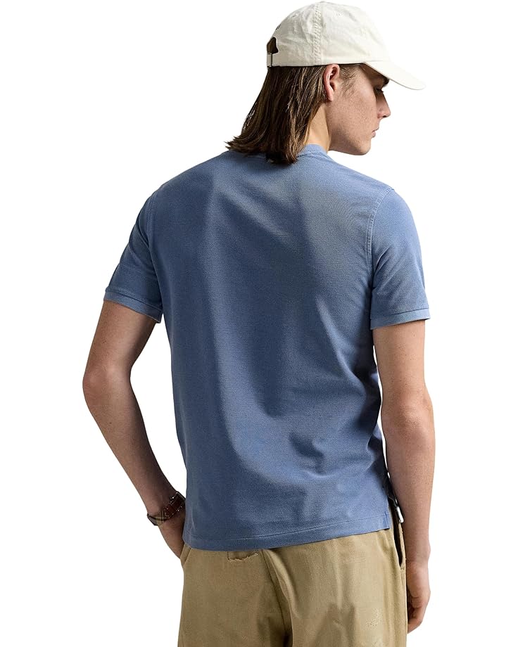 POLO Ralph Lauren Featherweight Mesh Short-Sleeve Henley | Capri Blue | Size M