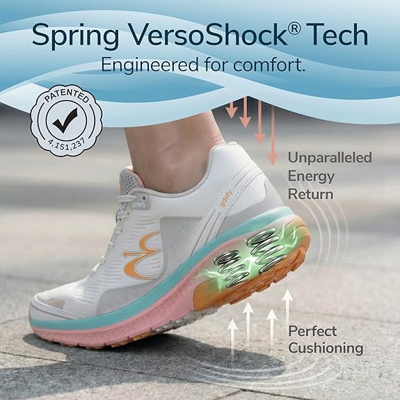 Gravity Defyer g-defy Mighty Walk Walking Shoes for Women | Comfortable Orthopedic Shoes for Standing All Day | Patented VersoShock Technology Size: 8.5