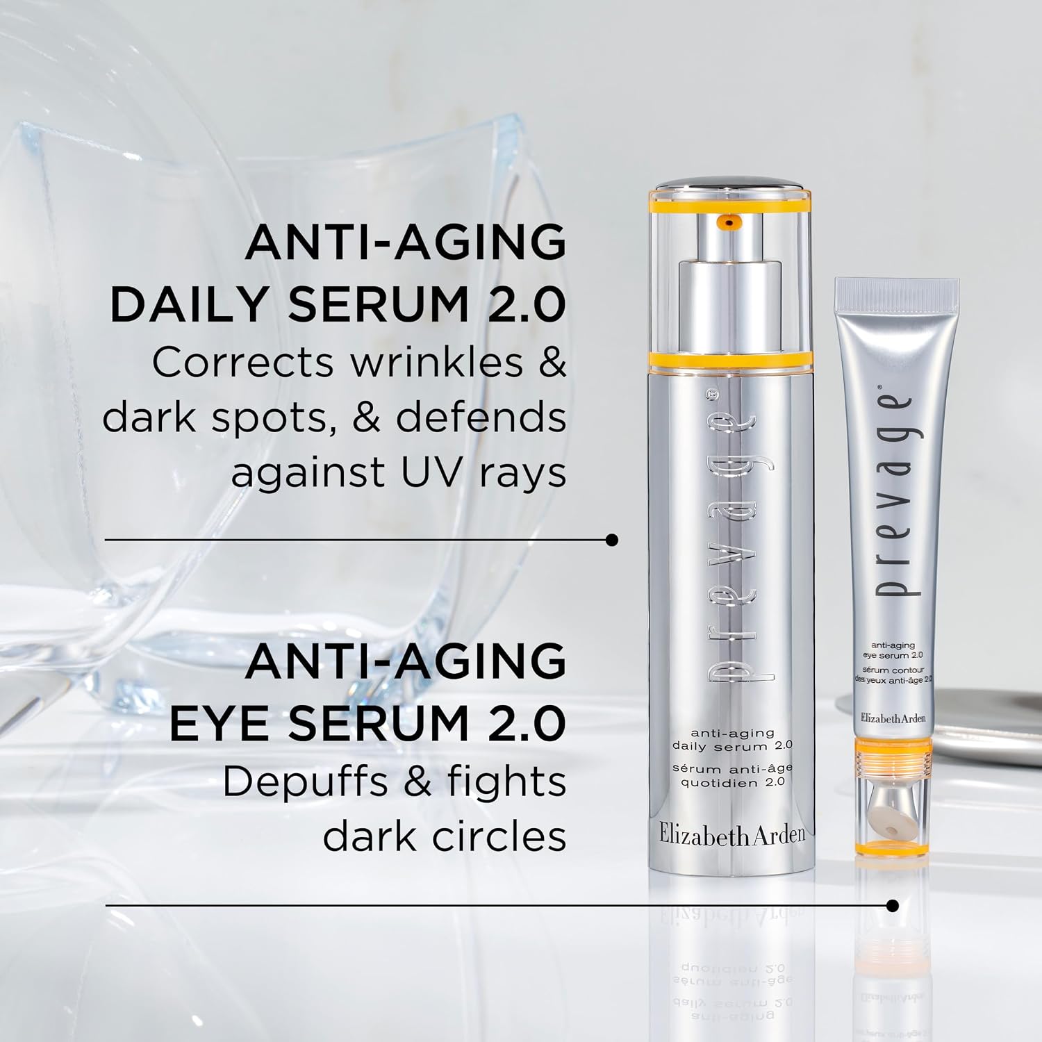 Elizabeth Arden PREVAGE Anti-Aging Face Serum 2.0 for Women (1.7 Fl. Oz.) Brightening & Dark Spot Correcting Skincare, With Antioxidant Idebenone Technology
