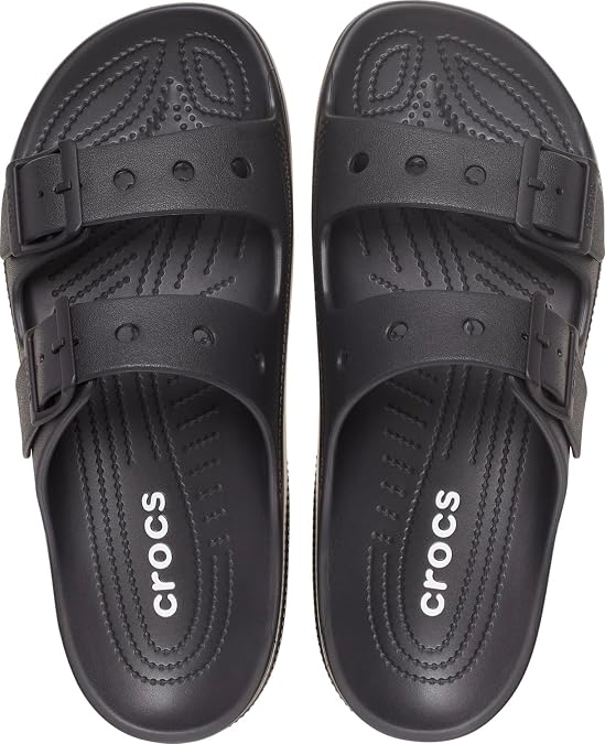 Crocs Mens Classic Saturday Slide, Black, 10 Medium