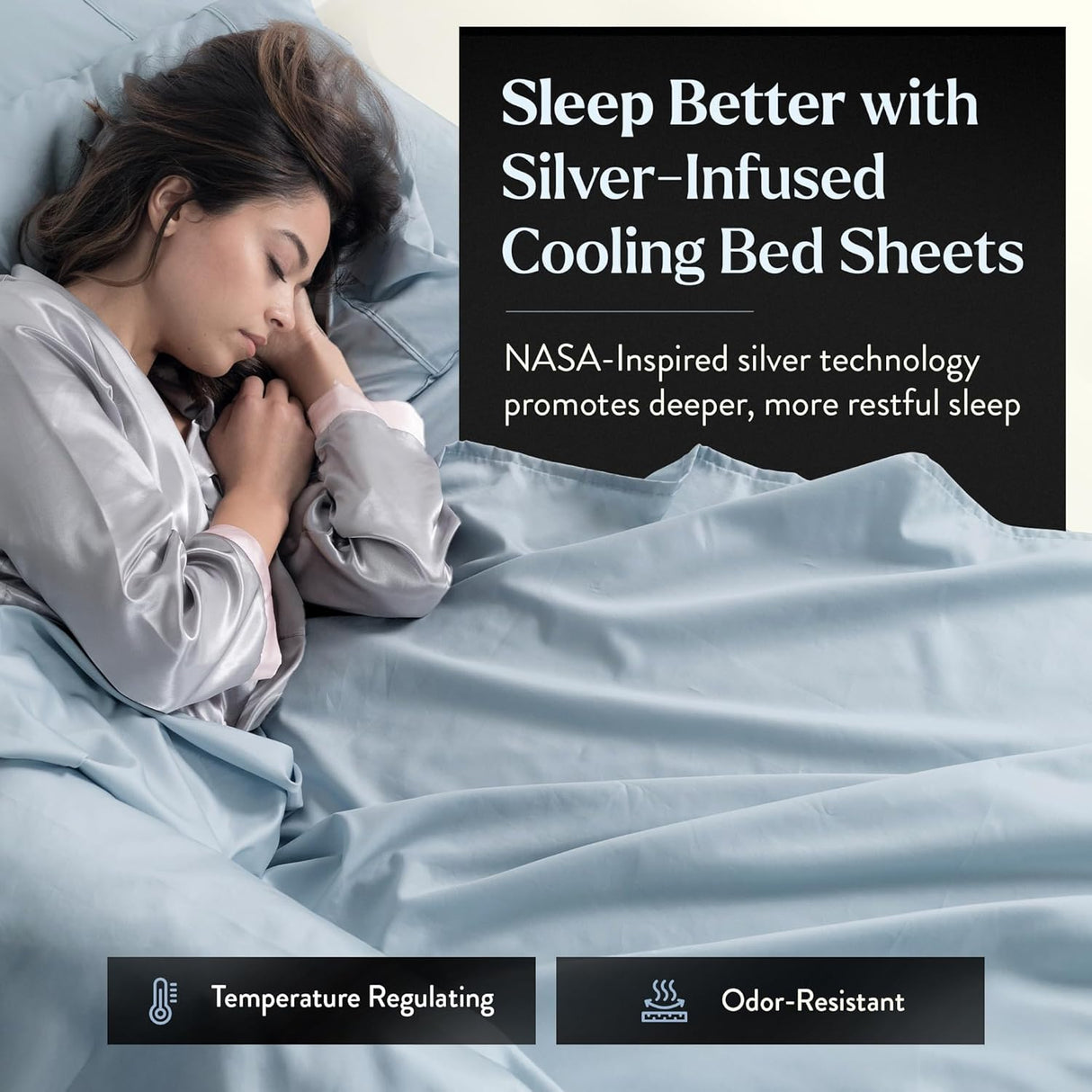 Miracle Made Temp-Regulating and Self-Cleaning Sheets - Sky Blue