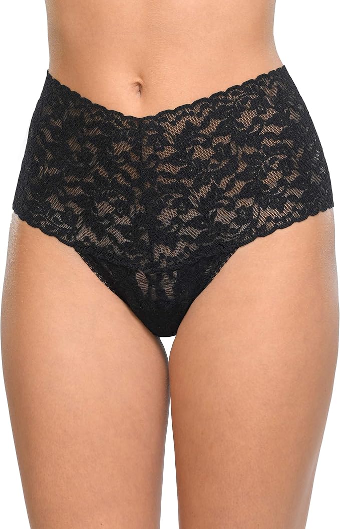hanky panky - High-Rise Retro Thong - Black - One Size 0-12