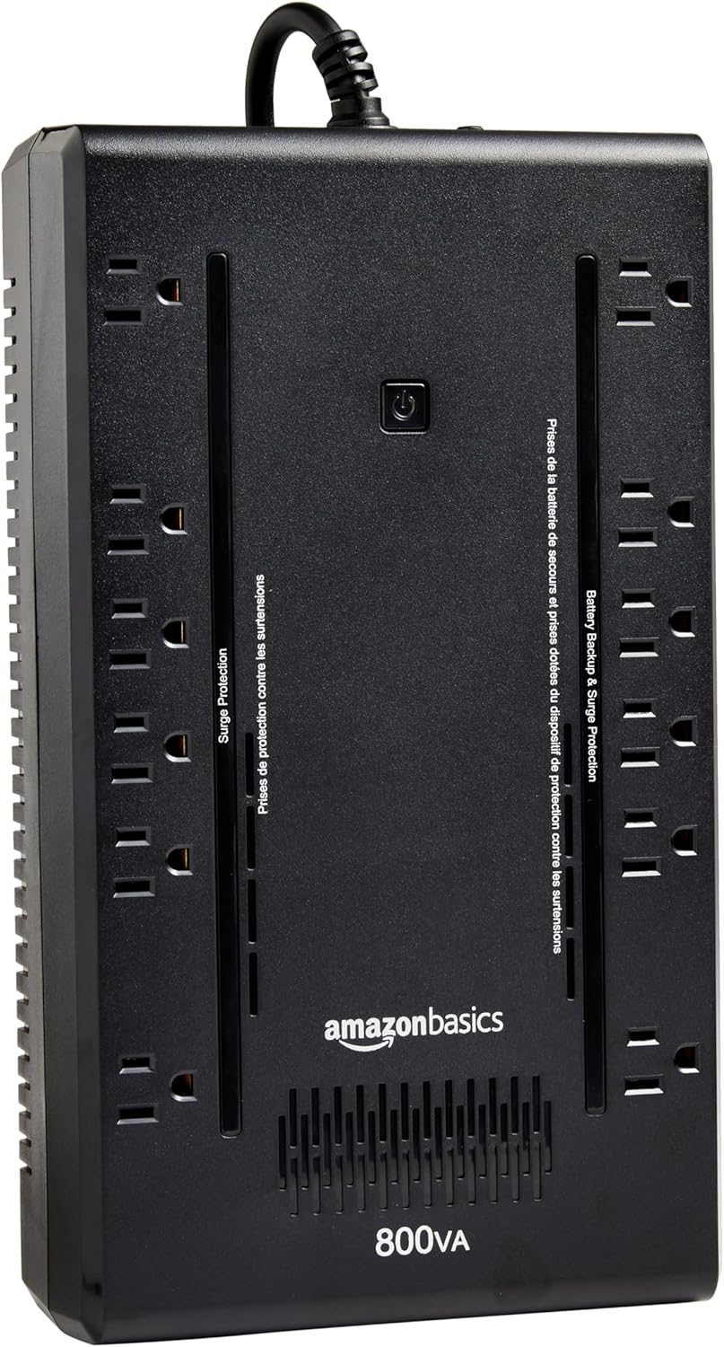 Standby UPS Battery Backup & Surge Protector - 800VA/450W - 12 Outlets