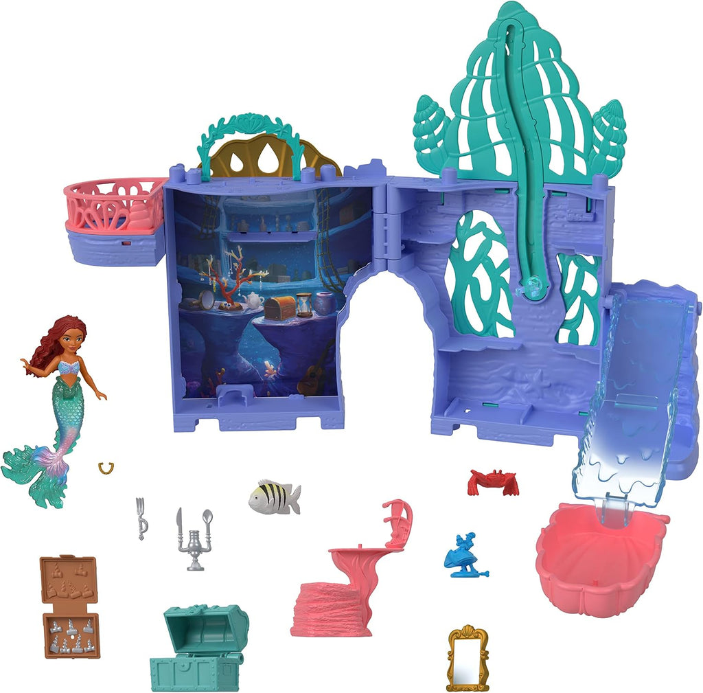 Disney Princess Ariel Storytime Stackers Doll House with Mermaid Small Doll & 10 Accessories