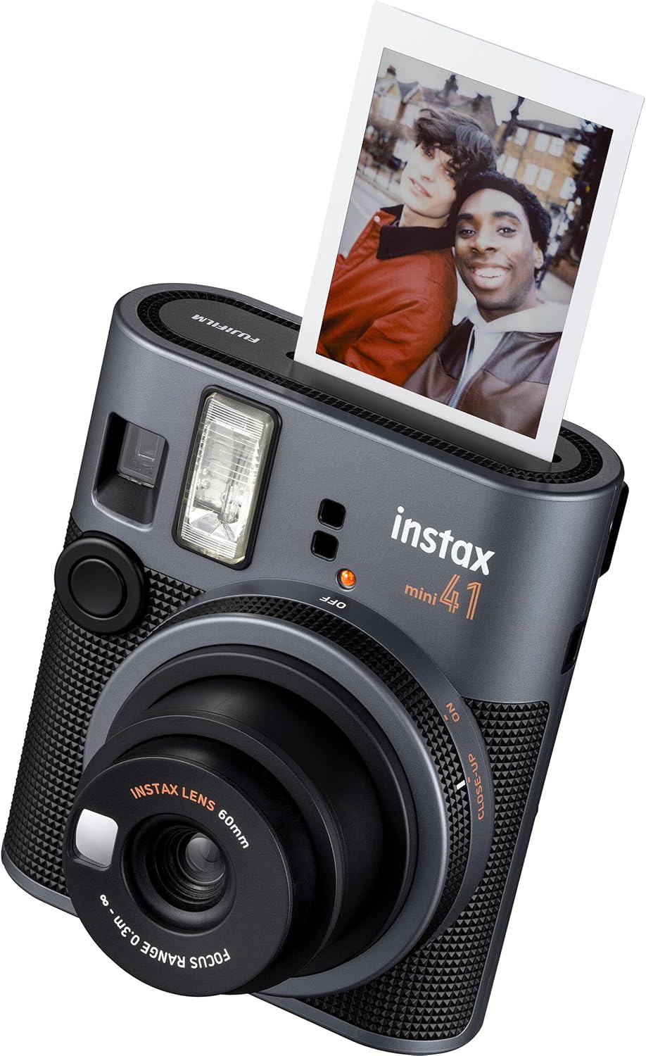 Fujifilm Instax Mini 41 Instant Film Camera + 20 Instax Instant Film Prints Bundle - Black