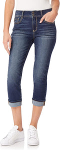 WallFlower Women's Flirty Curvy Crop Jeans High Rise Insta Stretch Size 13